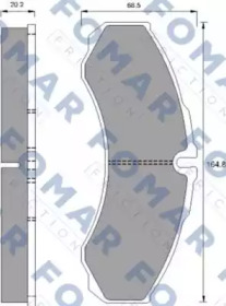 FOMAR FRICTION fo911481 -  Комплект тормозных колодок, дисковый тормоз